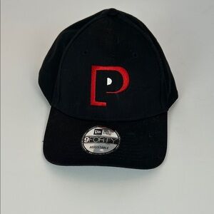 New Era Black Kids Hat with Red Lettering